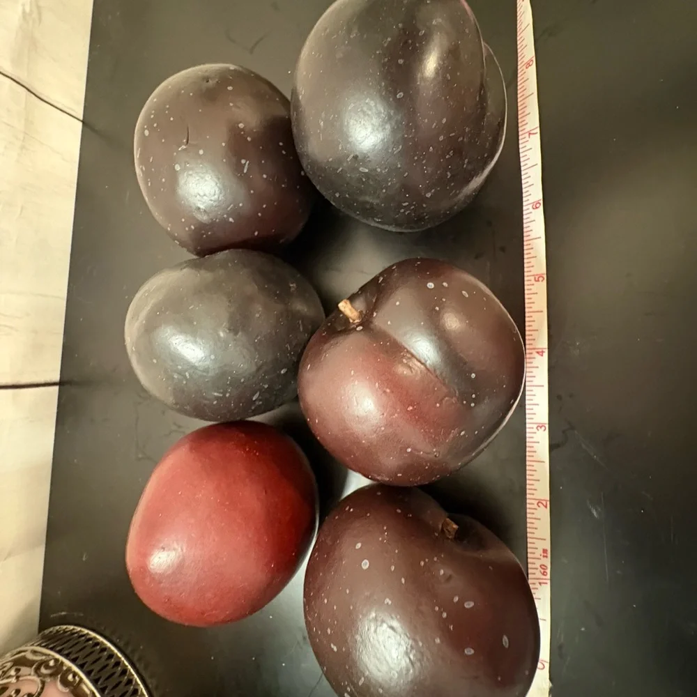 Elegant Red and Black Decorative Plums